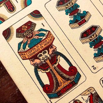 Stampa vintage foglio uncut carte da gioco