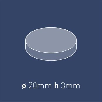 Magnete al neodimio ⌀20mm h 3mm
