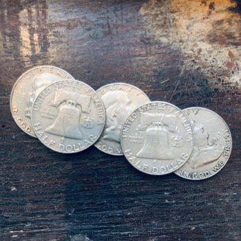 Set da 5 Mezzi Dollari Franklin