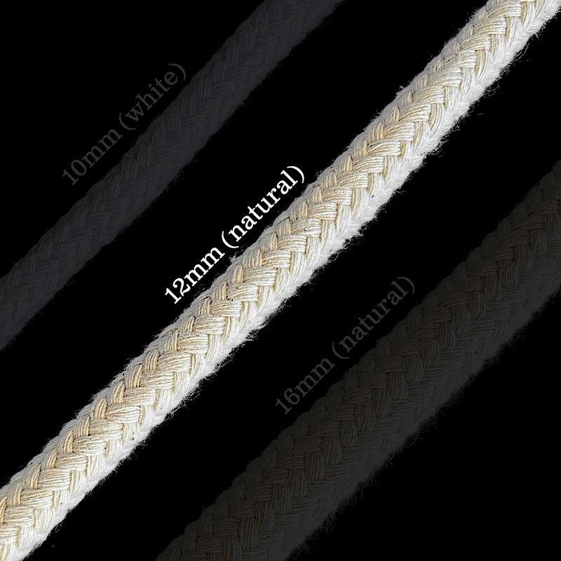 Corda naturale in cotone 12mm (al metro)