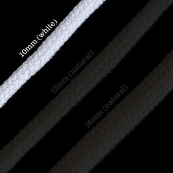 Corda bianca in cotone 10mm (50mt) - immagine 2